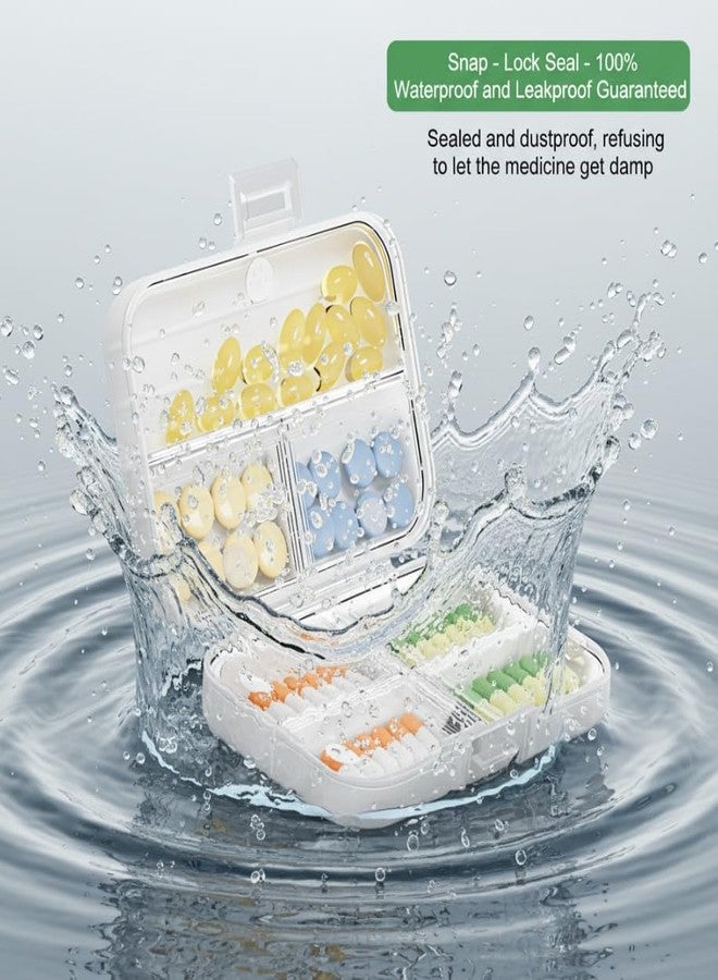 ZIBUYU® 7 Day Pill Organizer with Snap-Lock Leakproof Compartments, Large Capacity Weekly Medicine Box for Travel and Home Use, BPA-Free and Easy to Open Design for Vitamins and Supplements Storage - Image 3